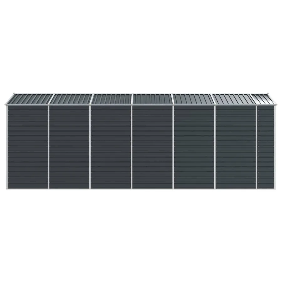 Abri de jardin anthracite 191x555x198 cm acier galvanisé - 6