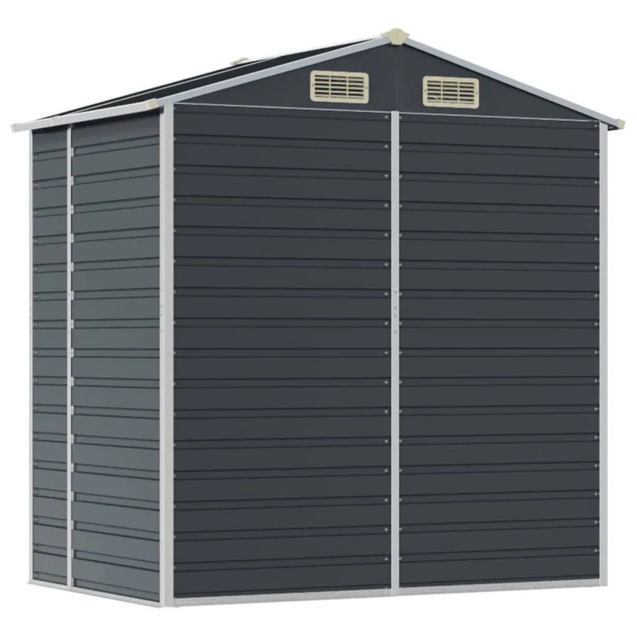 Abri de jardin anthracite 191x130x198 cm acier galvanisé - 7