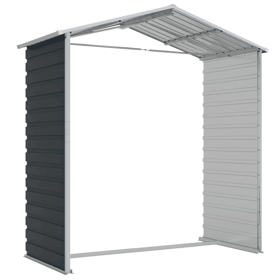 Abri de jardin anthracite 191x130x198 cm acier galvanisé - 9