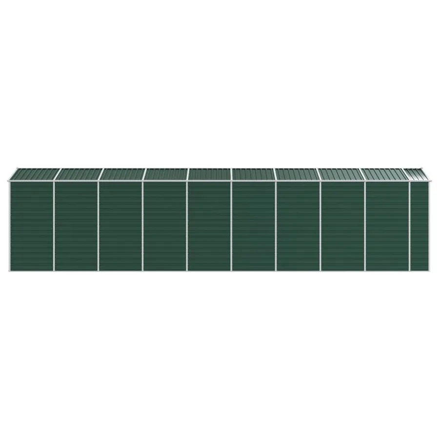 Abri de jardin vert 191x810x198 cm acier galvanisé - 6