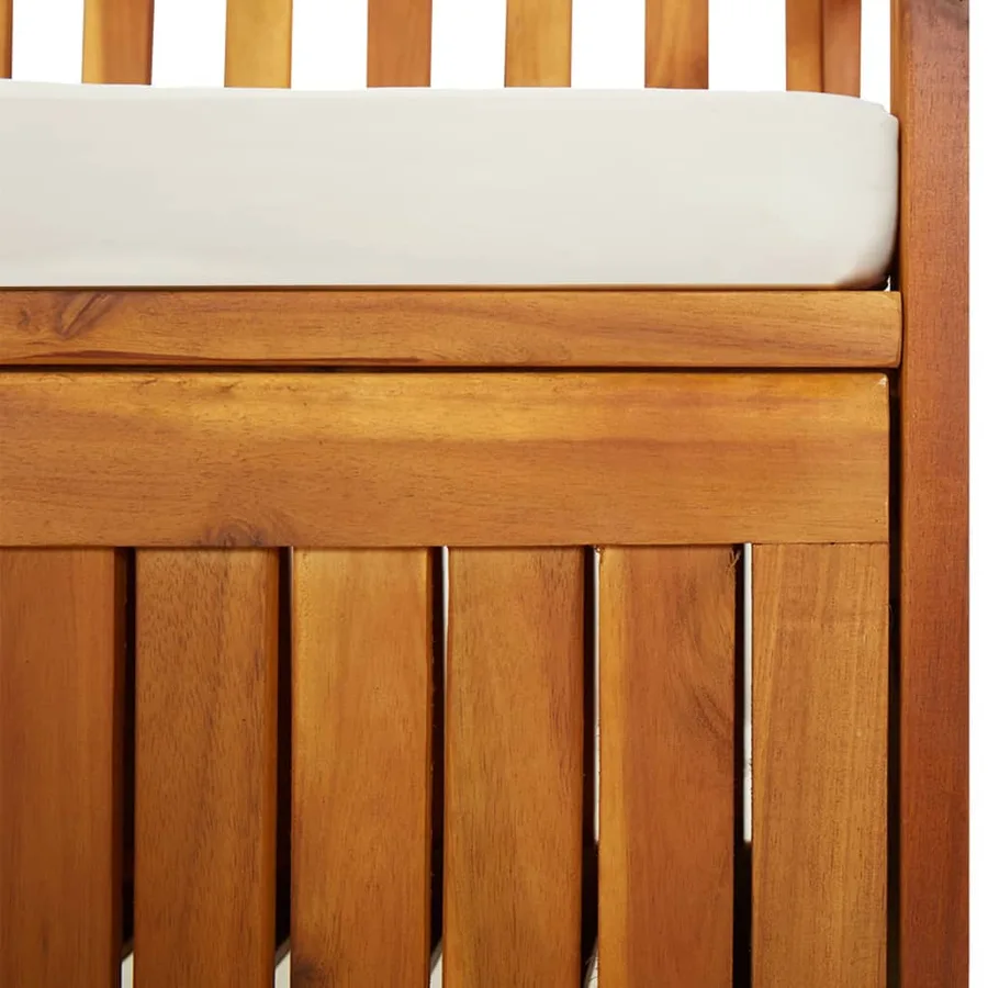 Banc de rangement avec coussin 148 cm Bois d'acacia solide - 7