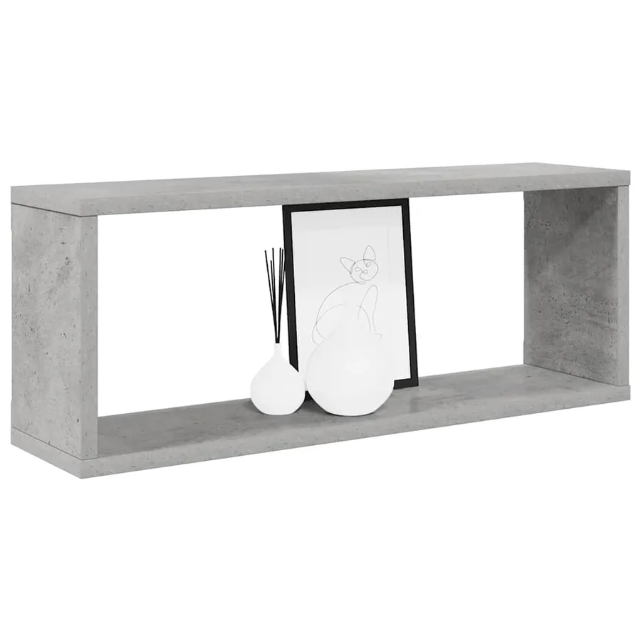 Étagères murales cube 6 pcs Gris béton Bois d’ingénierie - 3