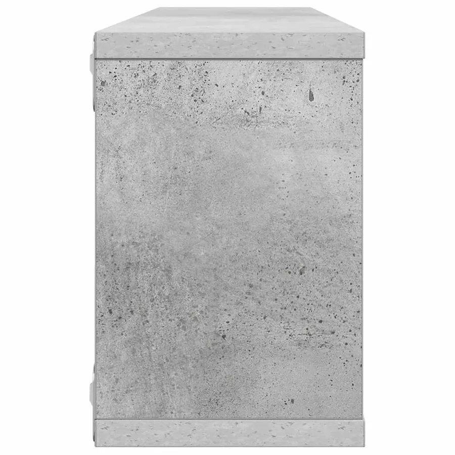 Étagères murales cube 6 pcs Gris béton Bois d’ingénierie - 6