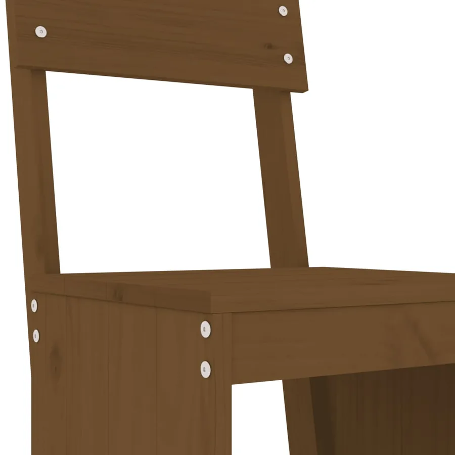 Tabourets lot de 2 marron miel 40x48,5x115,5 cm bois massif pin - 7