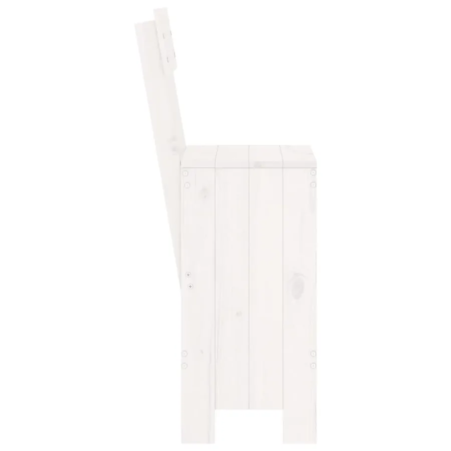 Tabourets de bar lot de 2 blanc 40x48,5x115,5cm bois massif pin - 5