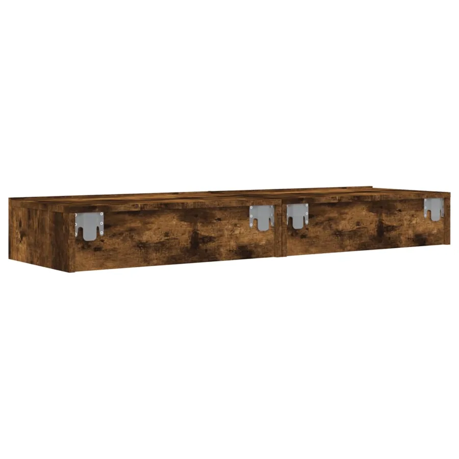 Meubles TV avec lumières LED 2 pcs chêne fumé 60x35x15,5 cm - 10