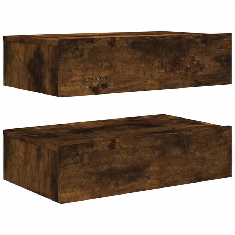 Meubles TV avec lumières LED 2 pcs chêne fumé 60x35x15,5 cm - 11