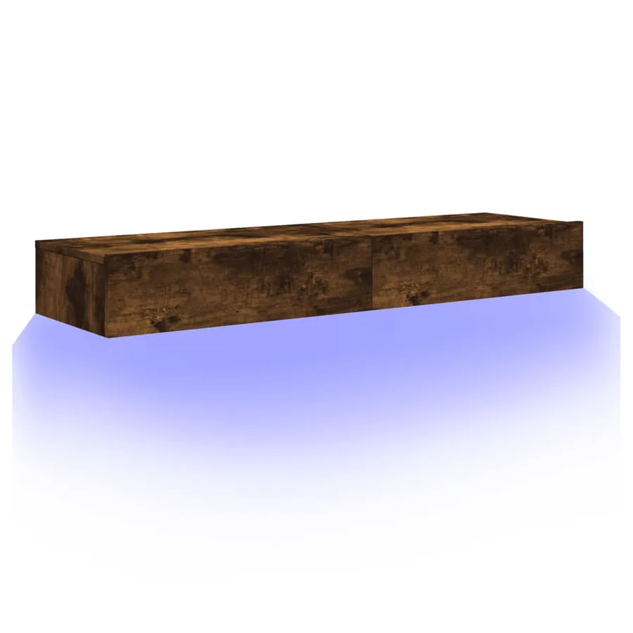 Meubles TV avec lumières LED 2 pcs chêne fumé 60x35x15,5 cm - 6