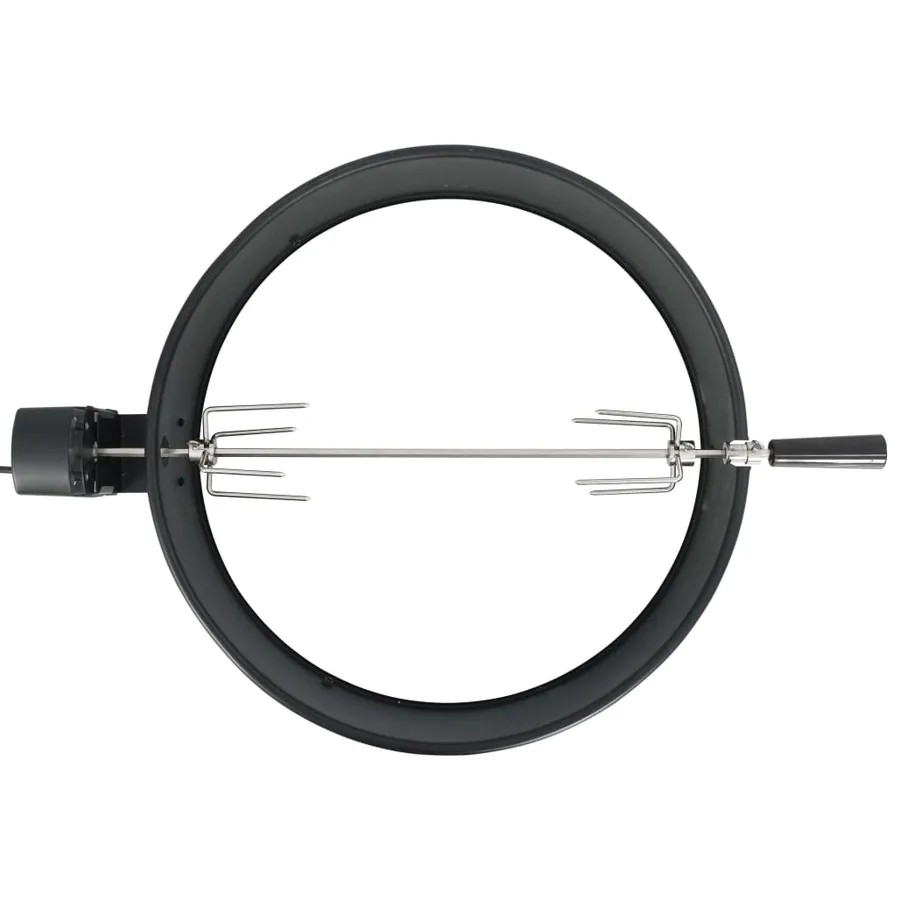 Kit d'anneau de rôtissoire de barbecue 57 cm Noir - 2