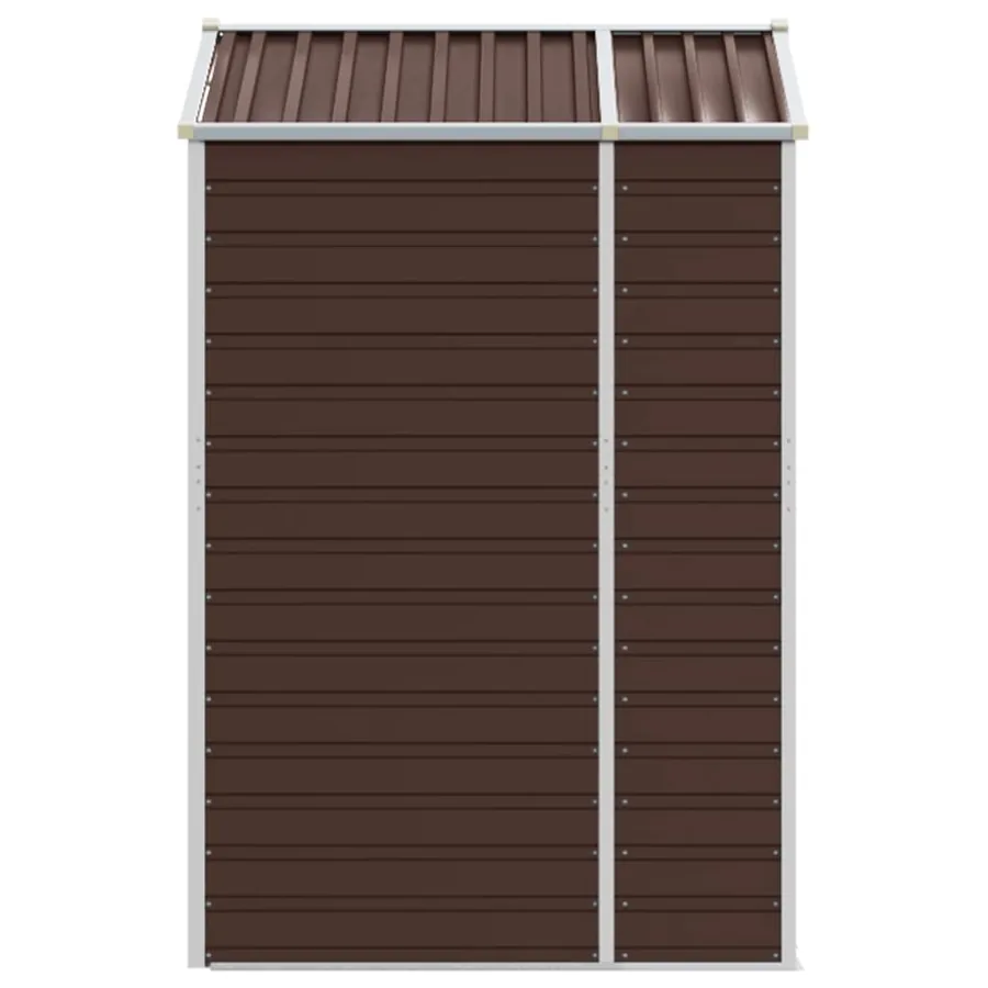 Abri de jardin marron 191x130x198 cm acier galvanisé - 6
