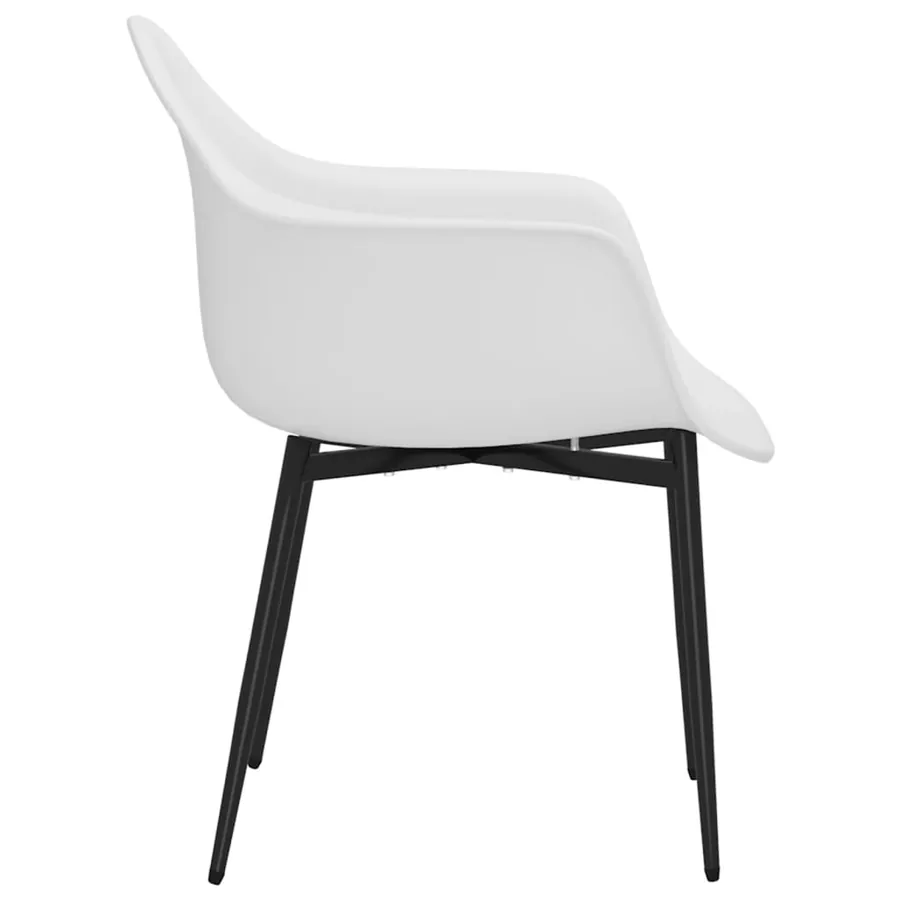 Chaises à manger lot de 2 blanc PP - 5