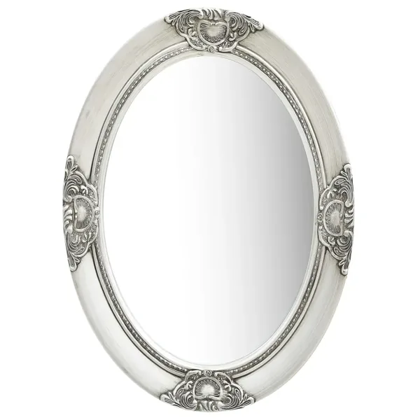 Miroir mural style baroque 50x70 cm Argenté