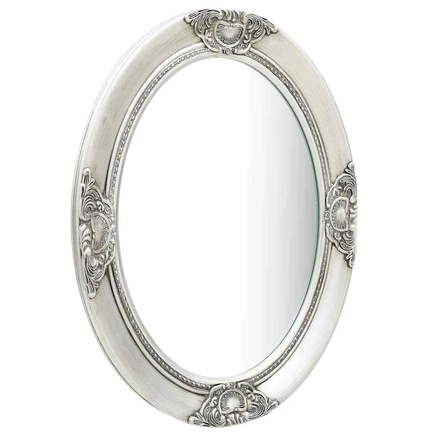 Miroir mural style baroque 50x70 cm Argenté - 2