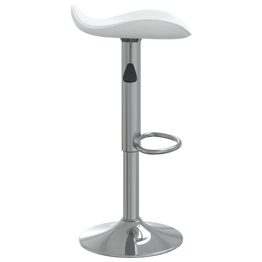 Tabourets de bar lot de 2 blanc acier chromé et cuir artificiel - 5