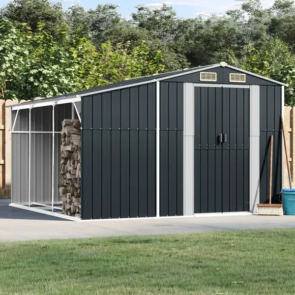 Abri de jardin anthracite 277x279x179 cm Métal galvanisé