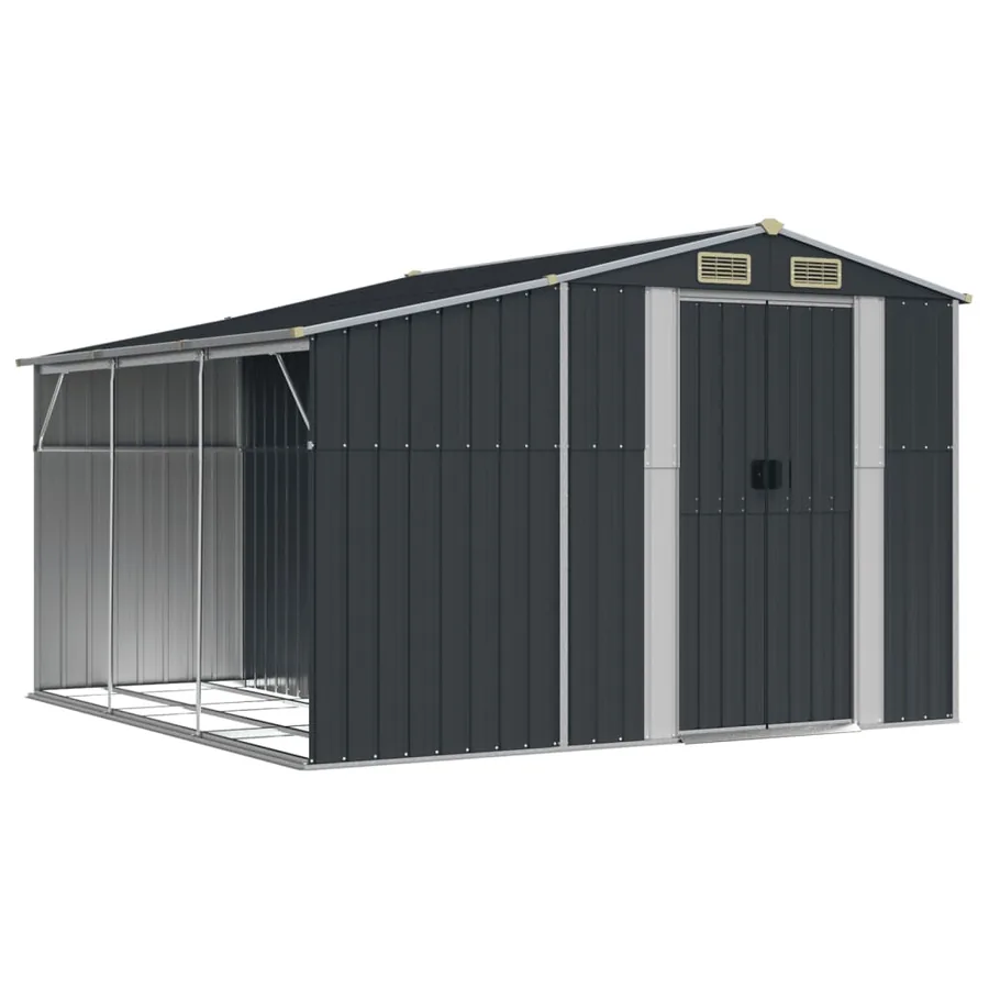 Abri de jardin anthracite 277x279x179 cm Métal galvanisé - 2
