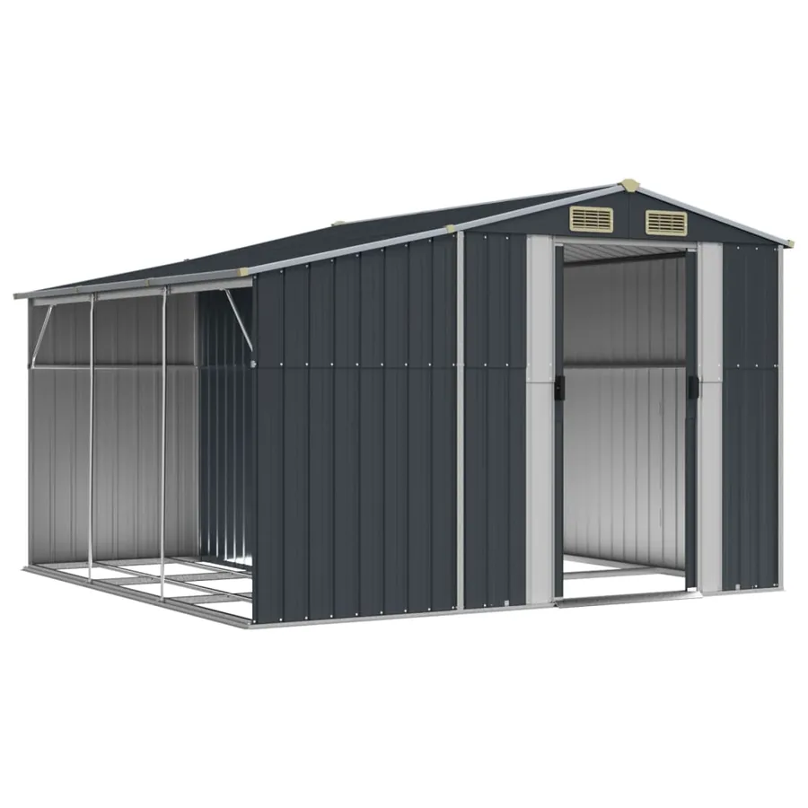 Abri de jardin anthracite 277x279x179 cm Métal galvanisé - 3