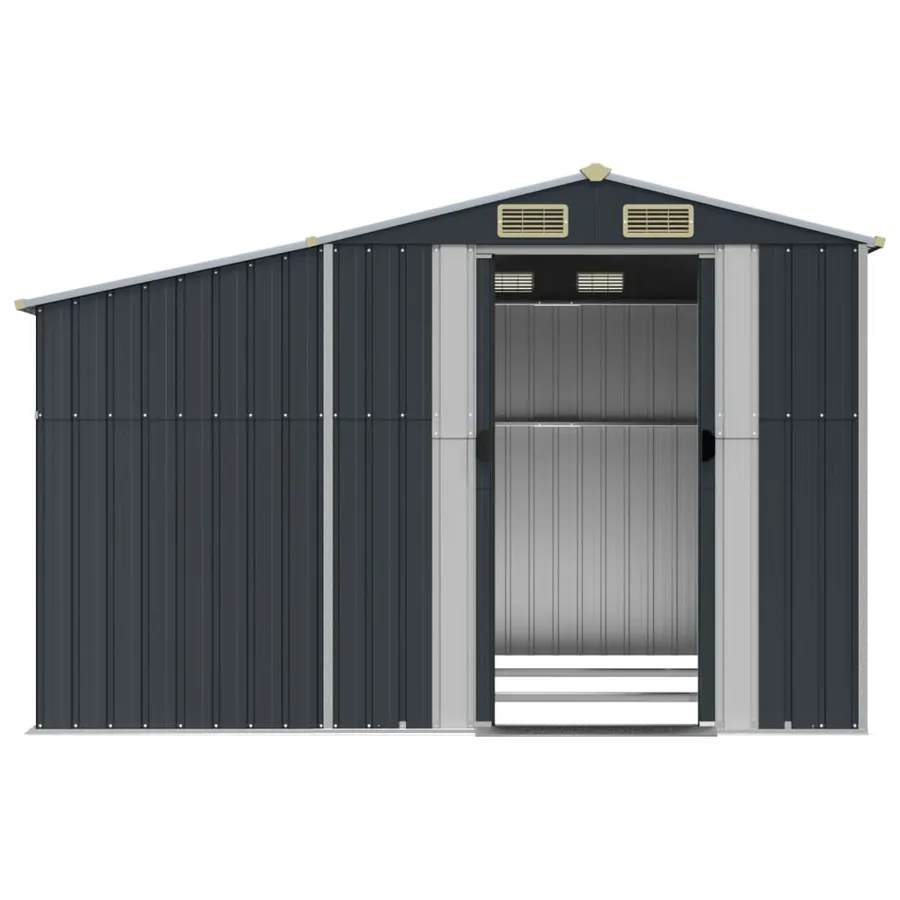 Abri de jardin anthracite 277x279x179 cm Métal galvanisé - 5