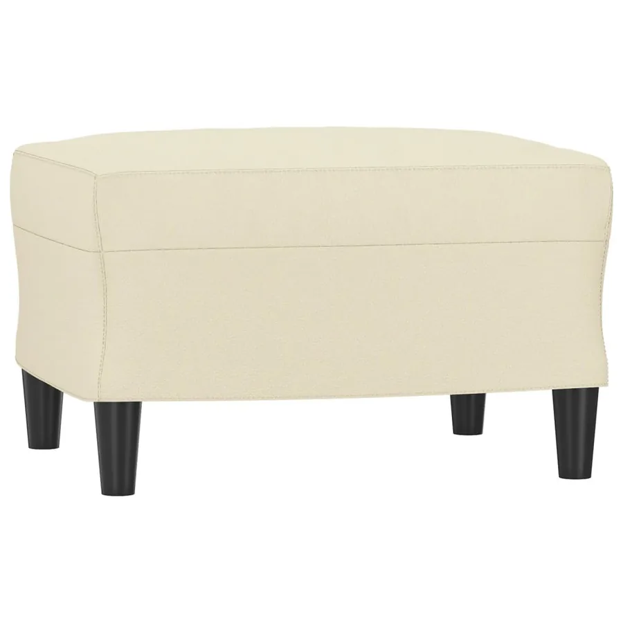 Ensemble de canapés 3 pcs avec coussins Crème Similicuir - 5