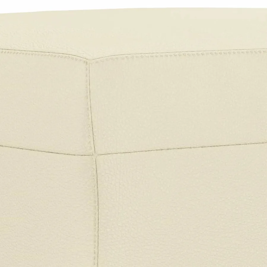 Ensemble de canapés 4 pcs avec coussins Crème Similicuir - 8