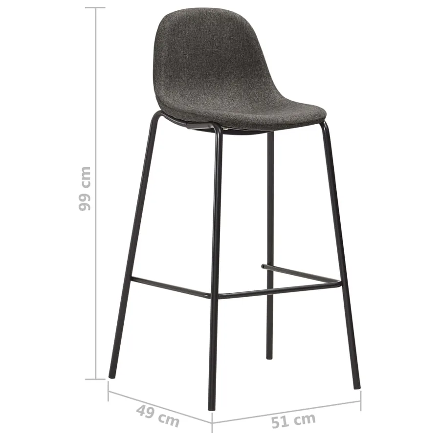 Ensemble de bar 3 pcs Tissu Gris foncé - 13