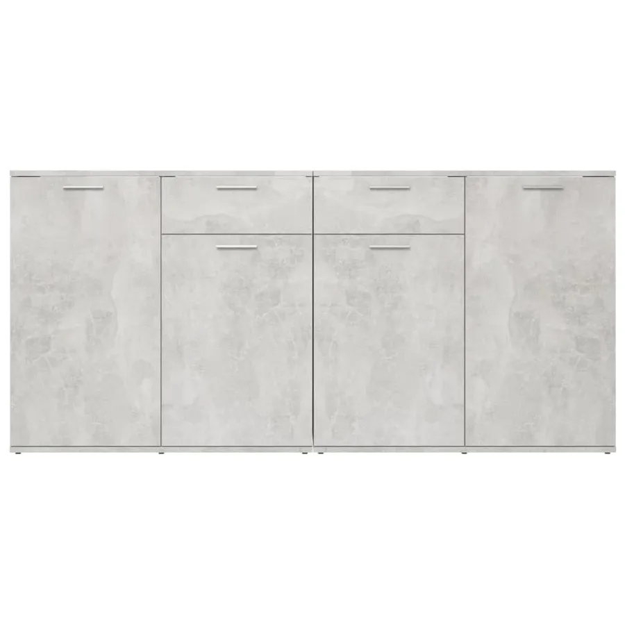 Buffet Gris béton 160x36x75 cm Bois d'ingénierie - 6