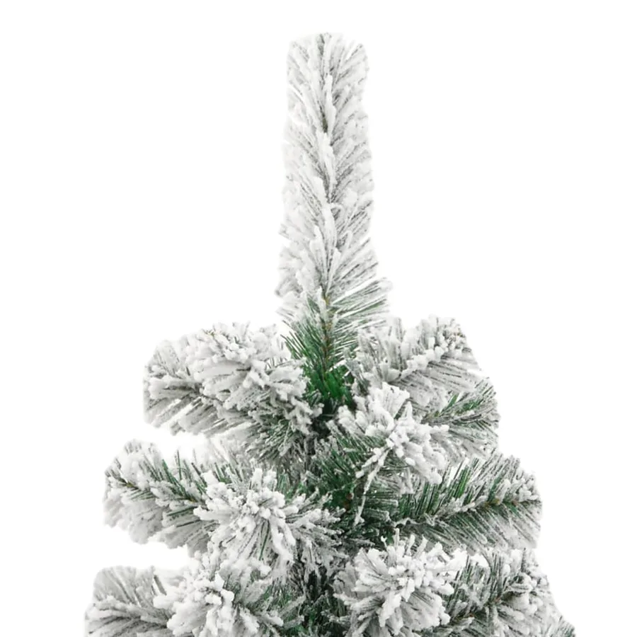 Sapin de Noël artificiel à charnières avec neige floquée 210 cm - 4