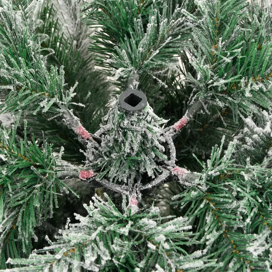 Sapin de Noël artificiel à charnières avec neige floquée 210 cm - 7