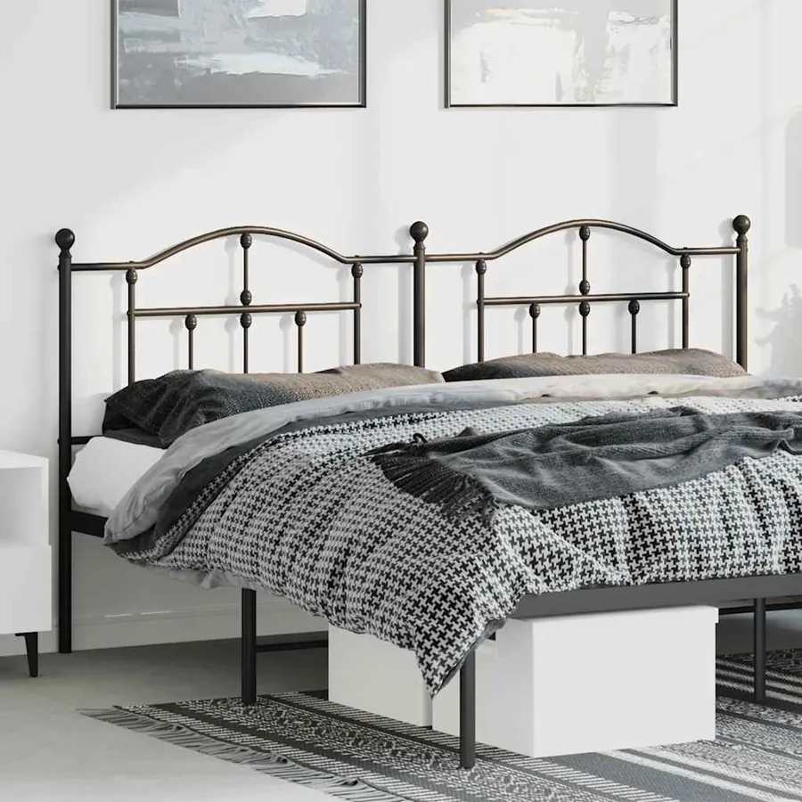 Tête de lit de remplacement métal noir 180 cm