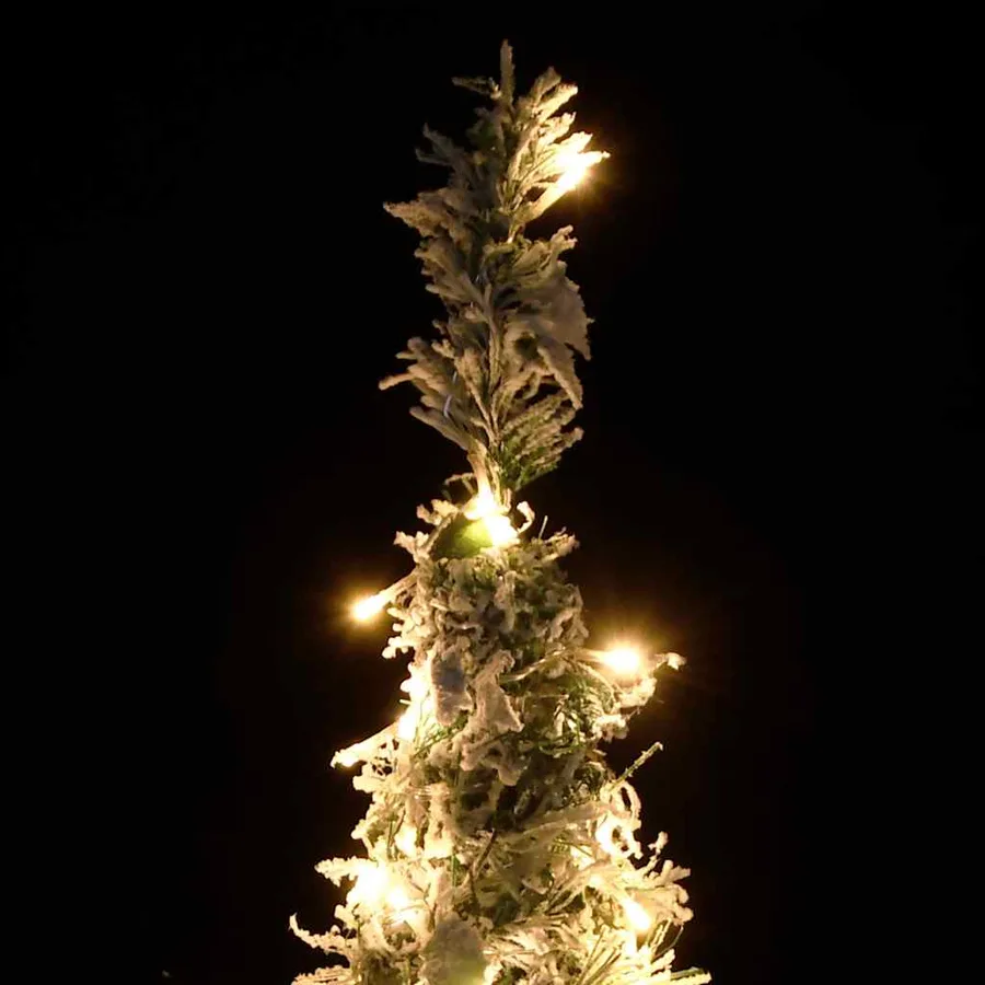 Sapin de Noël artificiel escamotable avec neige floquée 100 LED - 3