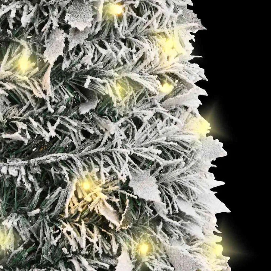 Sapin de Noël artificiel escamotable avec neige floquée 100 LED - 4
