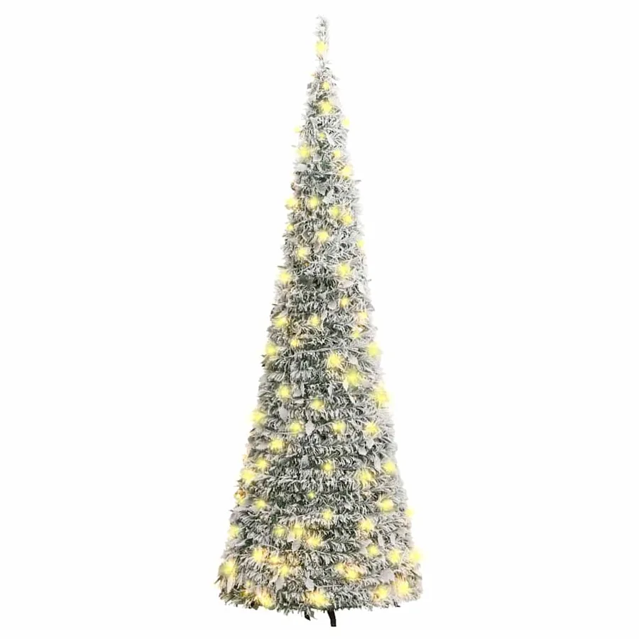 Sapin de Noël artificiel escamotable avec neige floquée 100 LED - 5