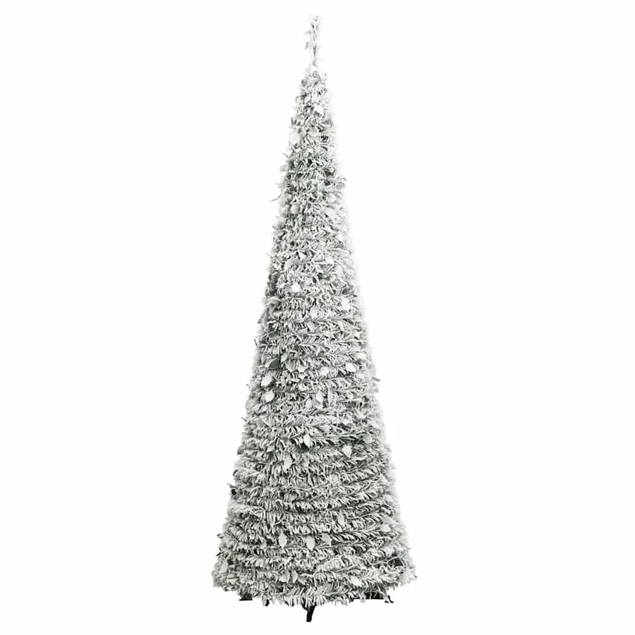 Sapin de Noël artificiel escamotable avec neige floquée 100 LED - 6