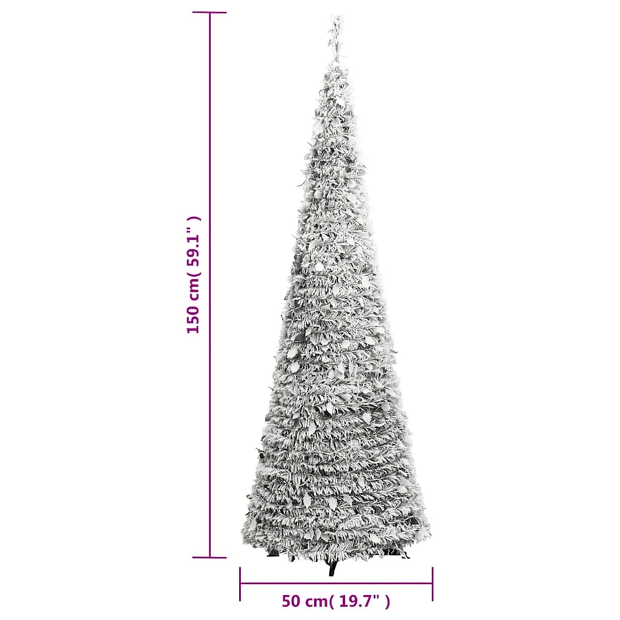 Sapin de Noël artificiel escamotable avec neige floquée 100 LED - 9