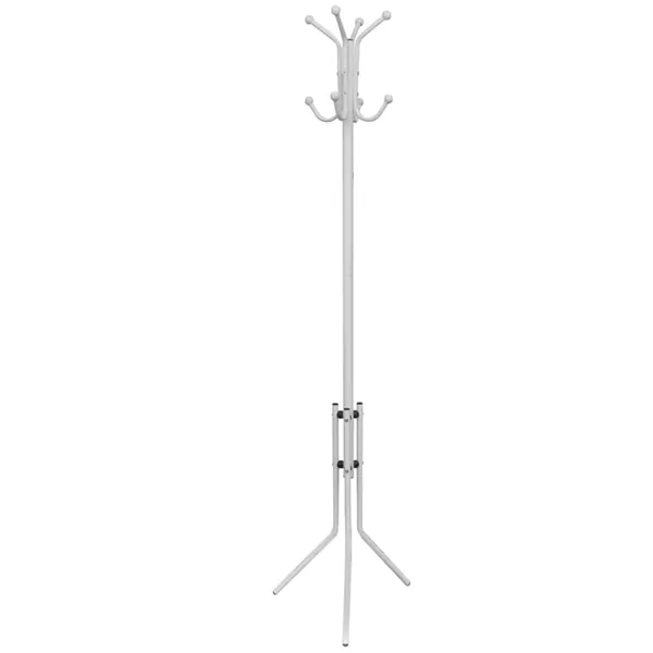 Portemanteau sur pied métal blanc