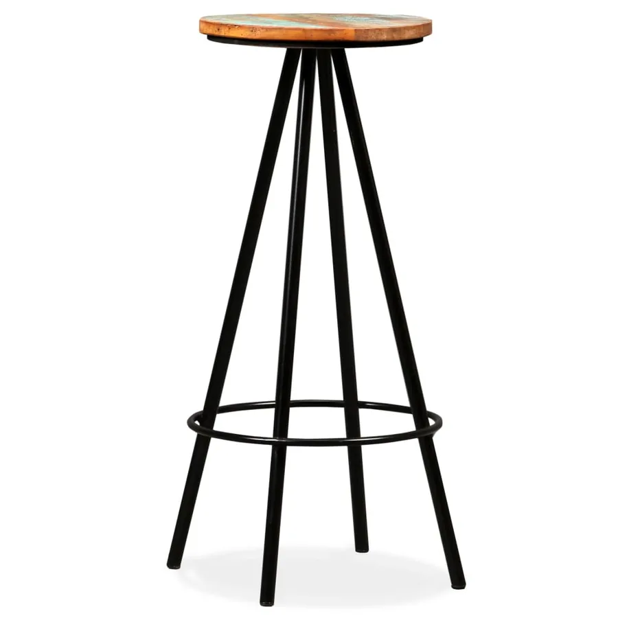 Ensemble de bar 9 pcs Bois d'acacia et de récupération massif - 13