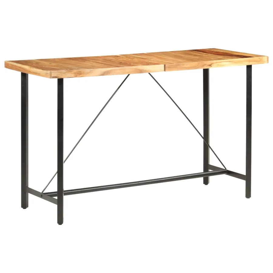 Ensemble de bar 9 pcs Bois d'acacia et de récupération massif - 15