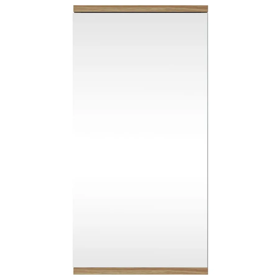 Armoire de bain à miroir d'angle chêne 30x24x60 cm - 3