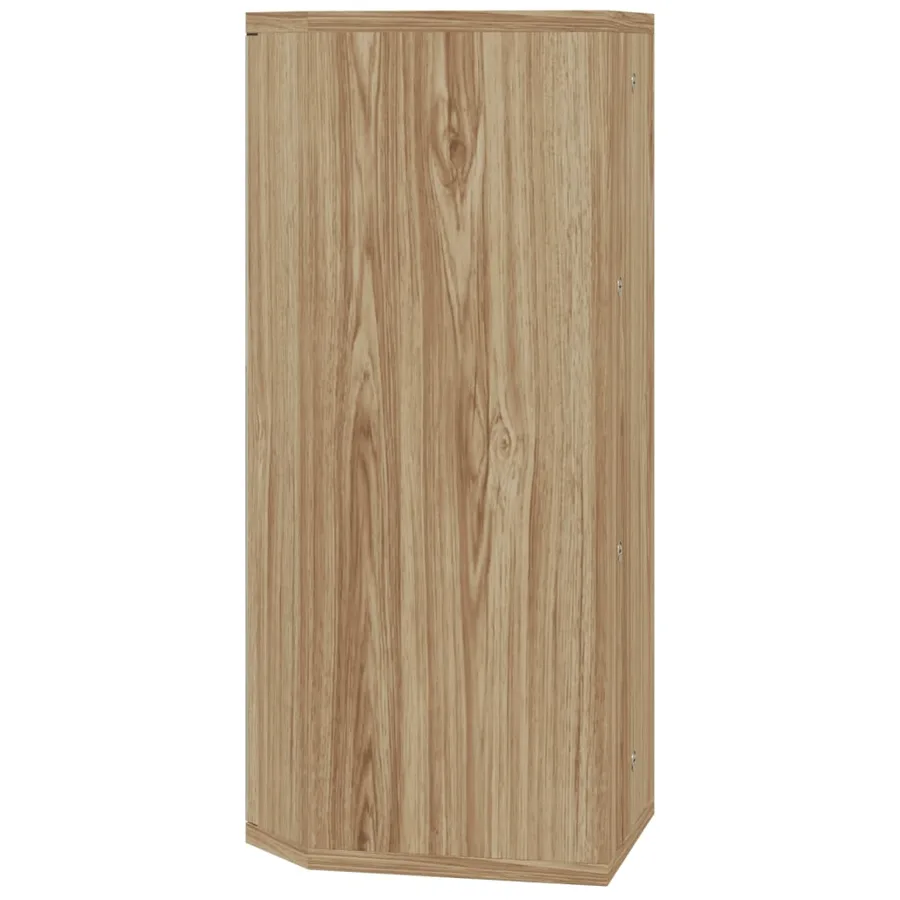 Armoire de bain à miroir d'angle chêne 30x24x60 cm - 6