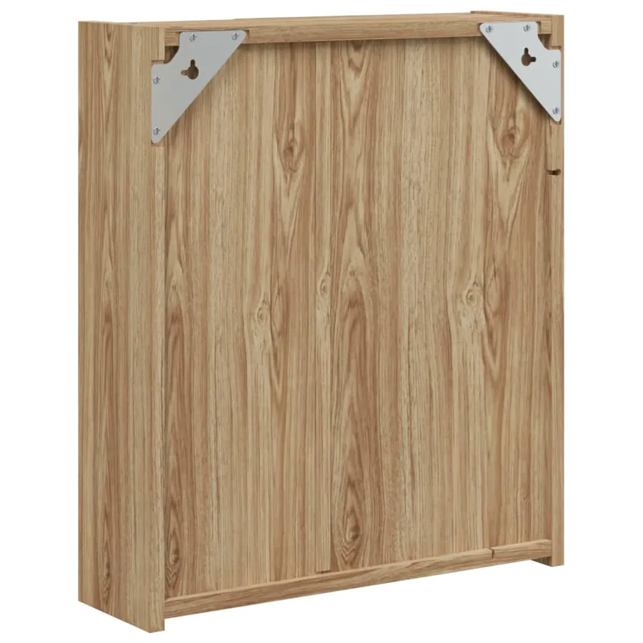 Armoire de salle de bain à miroir avec LED chêne 45x13x52 cm - 8