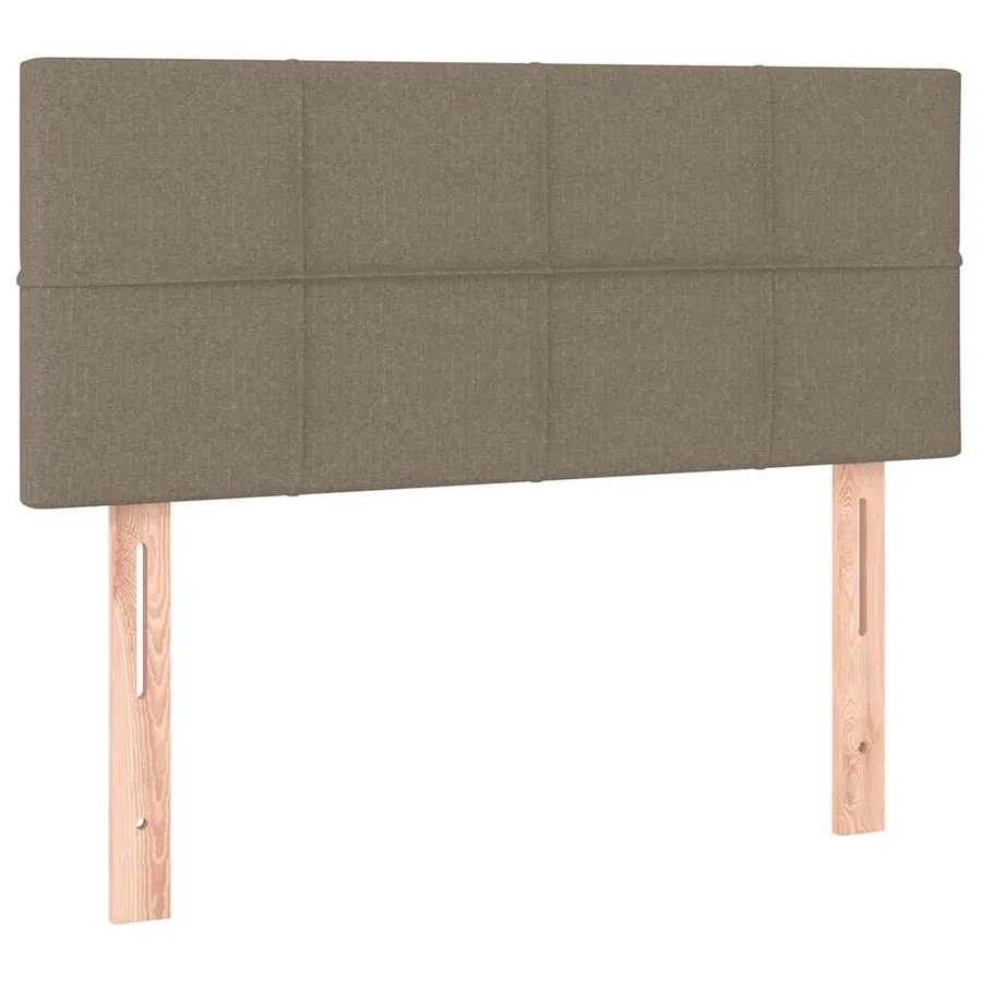 Sommier à lattes de lit avec matelas Taupe 100x200 cm Tissu - 6