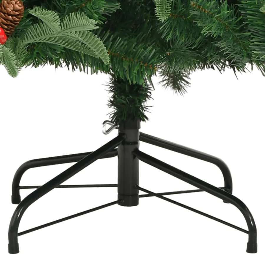 Sapin de Noël artificiel avec pommes de pin et baies 210 cm - 6