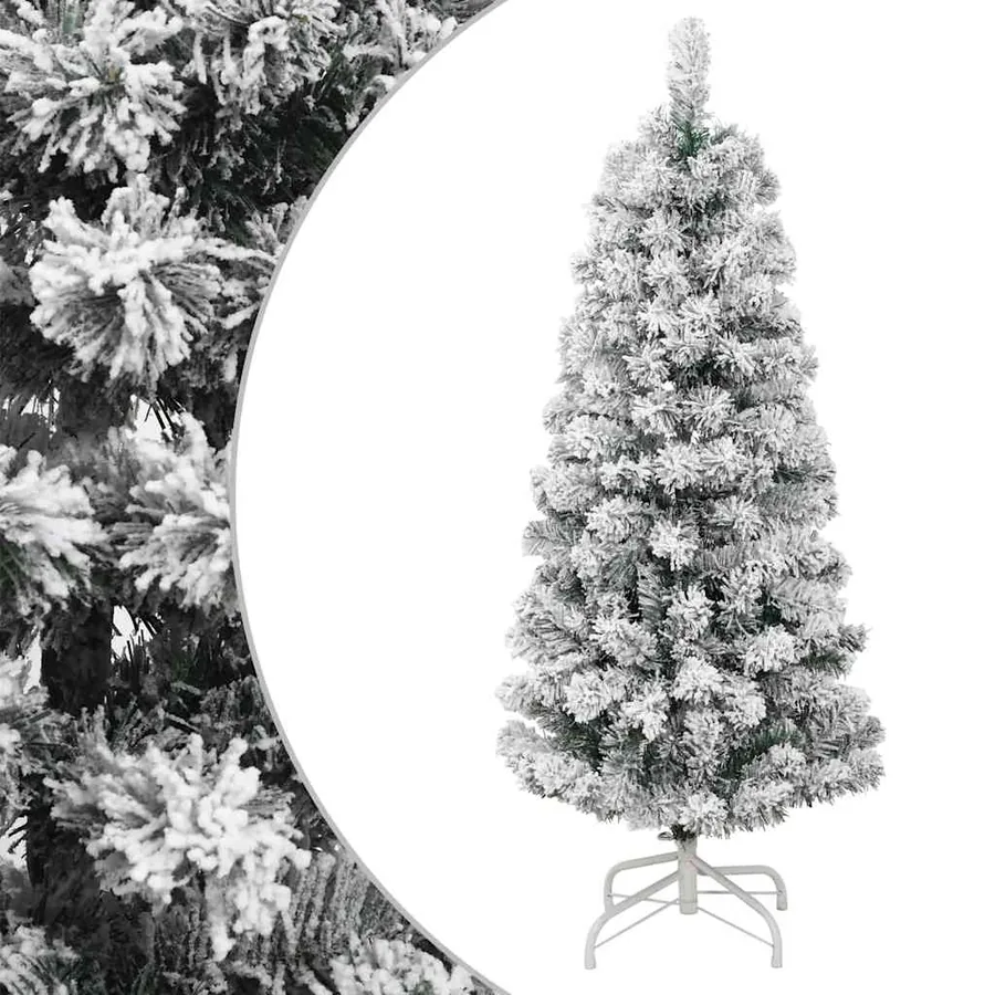 Sapin de Noël artificiel à charnières avec neige floquée 150 cm