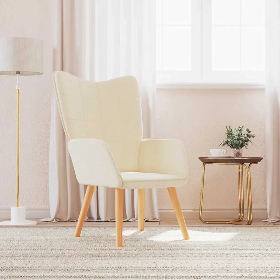 Chaise de relaxation Crème Tissu