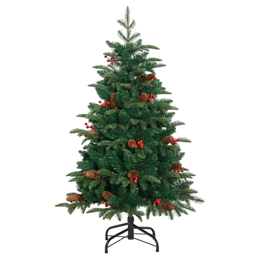 Sapin de Noël artificiel avec pommes de pin et baies 150 cm - 2