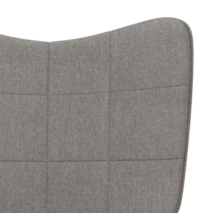 Chaise à bascule avec tabouret Taupe Tissu - 7