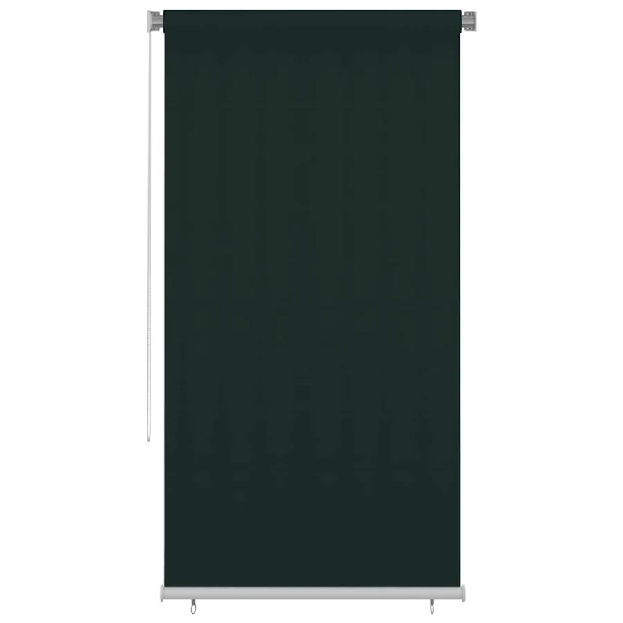 Store roulant d'extérieur 125 (l) x 230 (H) cm vert foncé HDPE