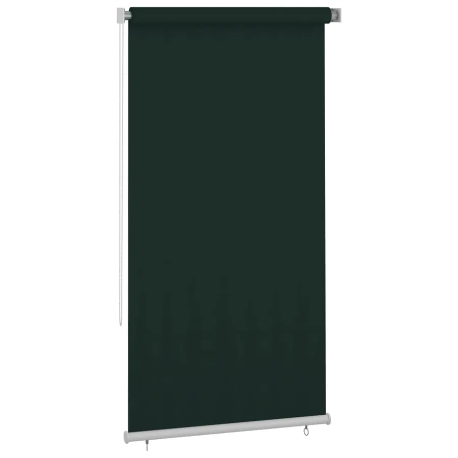 Store roulant d'extérieur 125 (l) x 230 (H) cm vert foncé HDPE - 2