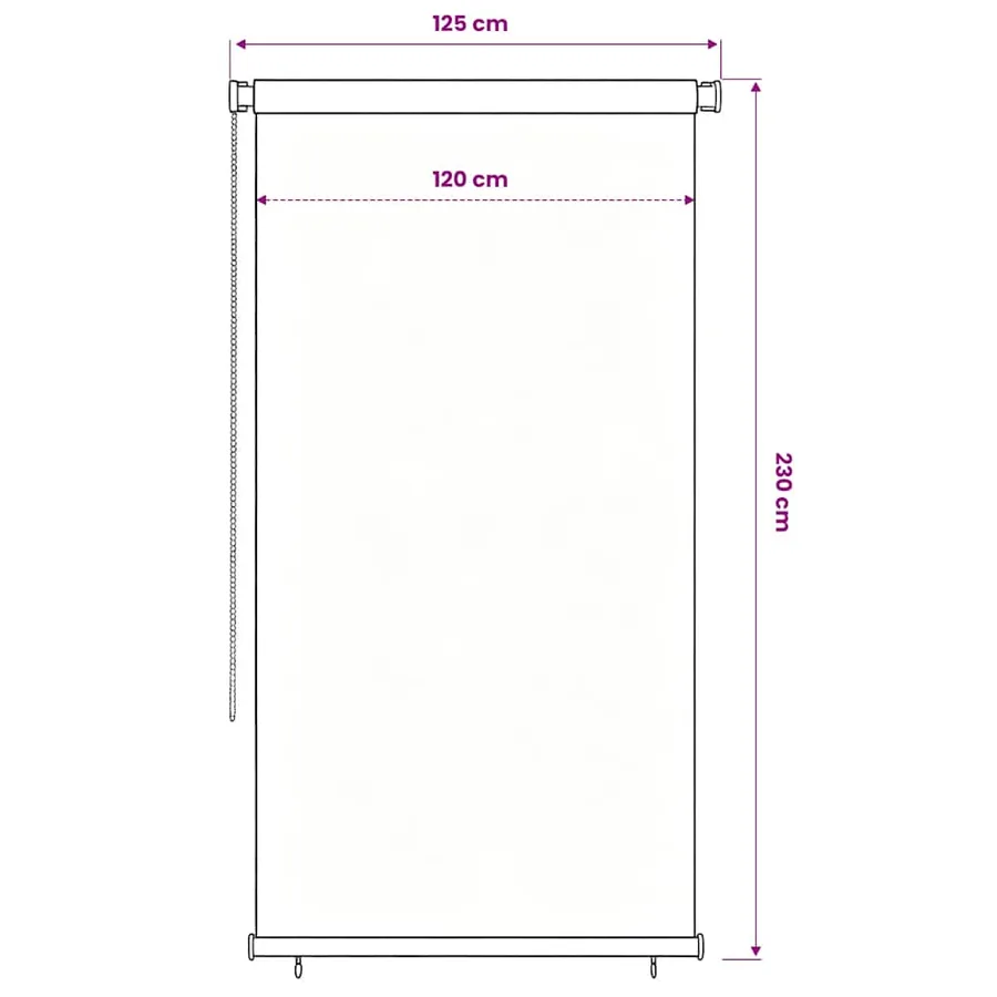 Store roulant d'extérieur 125 (l) x 230 (H) cm vert foncé HDPE - 6