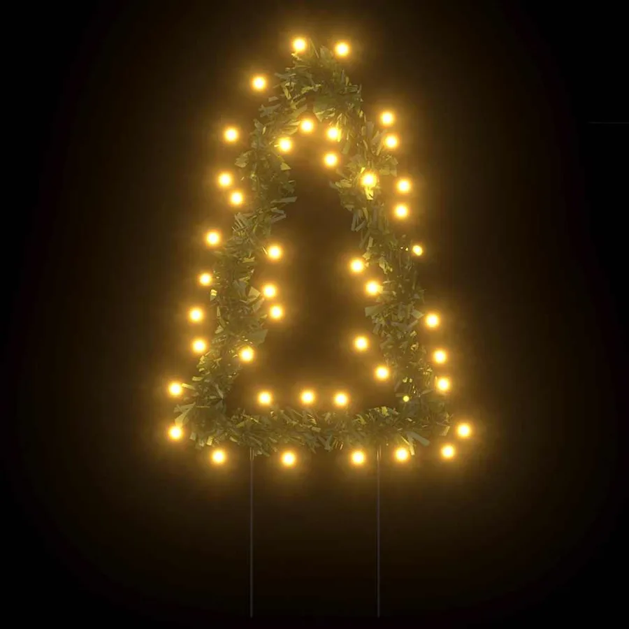 Décoration lumineuse arbre de Noël piquets 3 pcs 50 LED 30 cm - 5